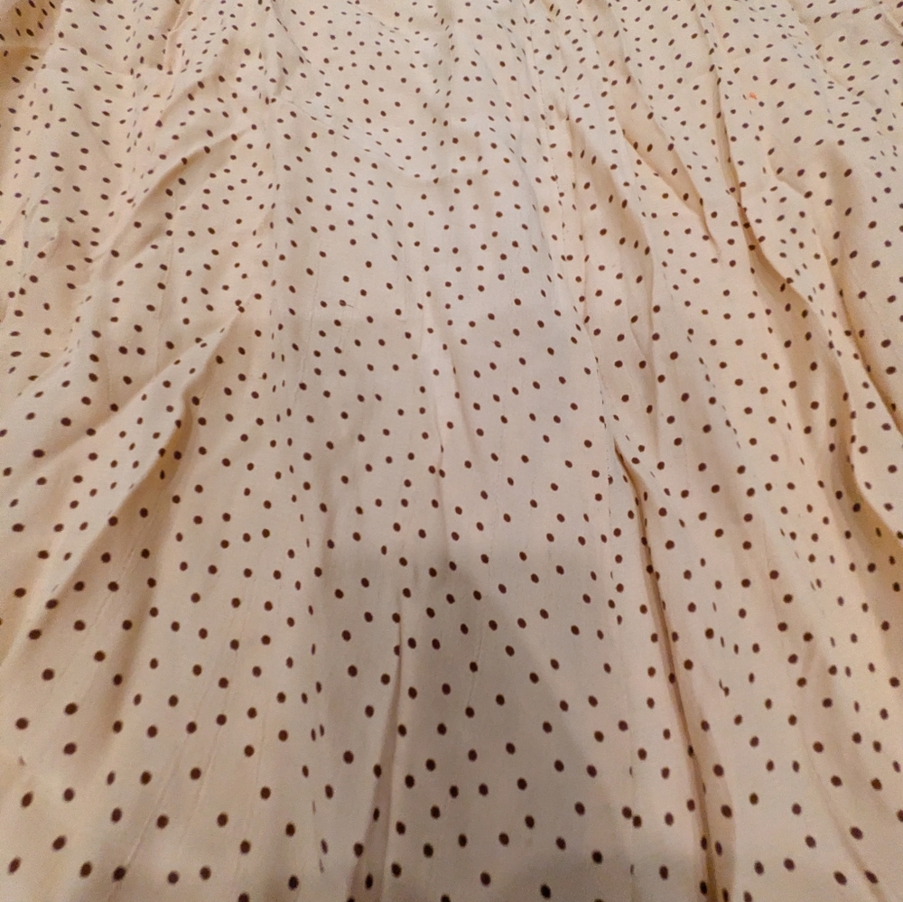 NWT Anthropologie Faithful The Brand Cream And Polka Dot Long Dress Size XS - Picture 3 of 8